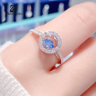 【SALE】🔥พร้อมส่ง🔥Swarovskiแท้ Ring แหวนเงินผู้หญิงดีไซน์หัวใจสีฟ้ามอบของขวัญให้แฟน