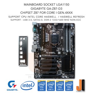 ภาพหน้าปกสินค้าMainboard Gigabyte GA-Z87P-D3 (LGA1150) Support Intel Core i Gen.4XXX and Gen.4XXX Refresh (สินค้ามือสองสภาพดีมีฝาหลัง) ที่เกี่ยวข้อง