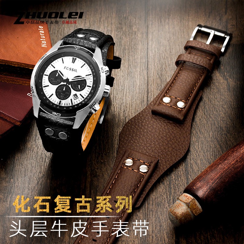 สายนาฬิกาหนัง-fossil-ฟอสซิล-ch2564-ch2565-ch2891ch3051-สายนาฬิกาชาย