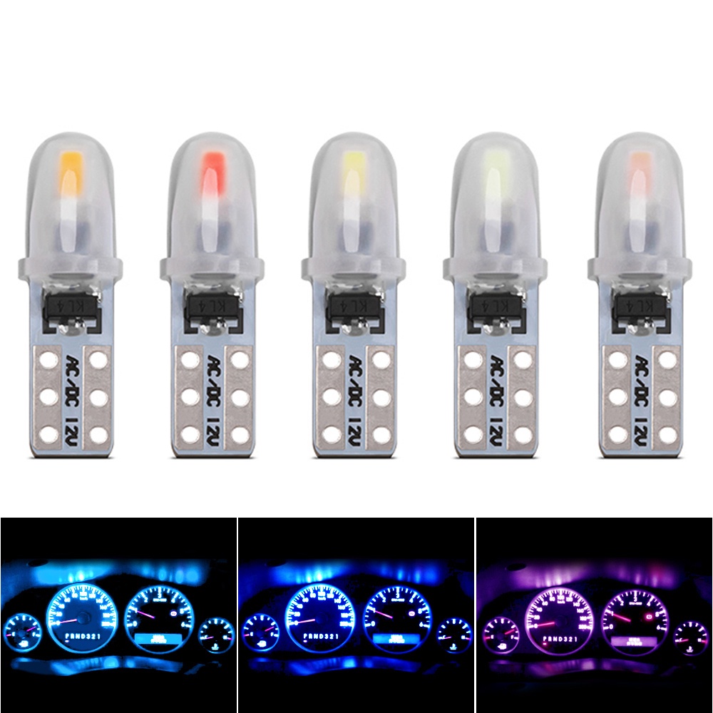 แดชบอร์ดไฟ LED T5 W1.2W W3W COB 3014 2SMD 12V สีฟ้า สําหรับ Toyota ...