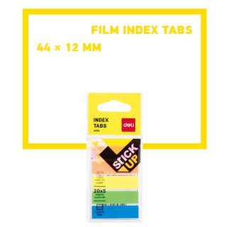 เทปอินเด็กซ์ 5 สี Deli Index Tabs ฟิล์ม อินเด็กซ์