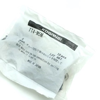 พร้อมส่ง,(A)Unused, TT4-M5M Quick fitting ,ฟิตติ้ง สเปค 10pcs/pack ,KOGANEI (66-002-326)