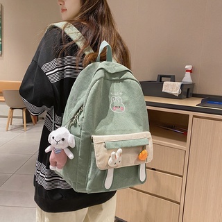 【พร้อมส่ง】กระเป๋าเป้สะพายหลัง กระเป๋านักเรียน ลําลอง ขนาดเล็ก จุของได้เยอะ แฟชั่นเรียบง่าย สําหรับผู้หญิง