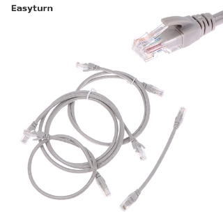 Easyturn Cat6E Ethernet สายเคเบิ้ลเครือข่าย Male To Male Rj45 Patch Lan สายสั้น 0.2ม.-1.5ม.Th