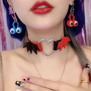 🔥Sale🔥สร้อยคอโชคเกอร์หนังหัวใจรูปปีกเดวิล Devil Heart Choker พร้อมส่ง