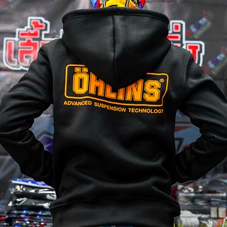 รูปภาพขนาดย่อของเสื้อฮู้ด Ohlins สกรีนโลโก้ หน้าหลัง เนื้อผ้าหนา นุ่ม ใส่ขับรถ ออกทริป กันแดดลองเช็คราคา