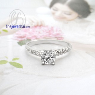 Finejewelthai-แหวนเพชรCZ-แหวนเงินแท้-แหวนหมั้น-แหวนแต่งงาน-R1129cz