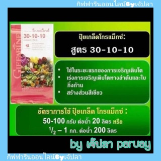 🔥ส่งฟรี🔥โกรแม็กซ์ 30-10-10 สูตรไนโตรเจนสูง เร่งต้น ใบ เถา แตกยอด บำรุงต้นใบ Giffarine