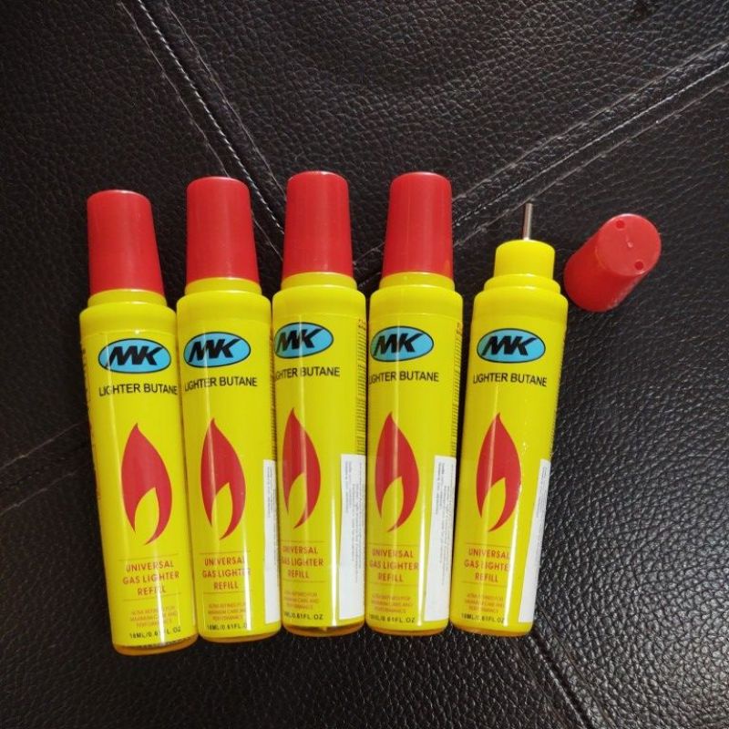 แก๊ส เติม ไฟแช็ค ไฟแช็ก (18ml./0.61FL.OZ) ยี่ห้อ MK Lighter Butane