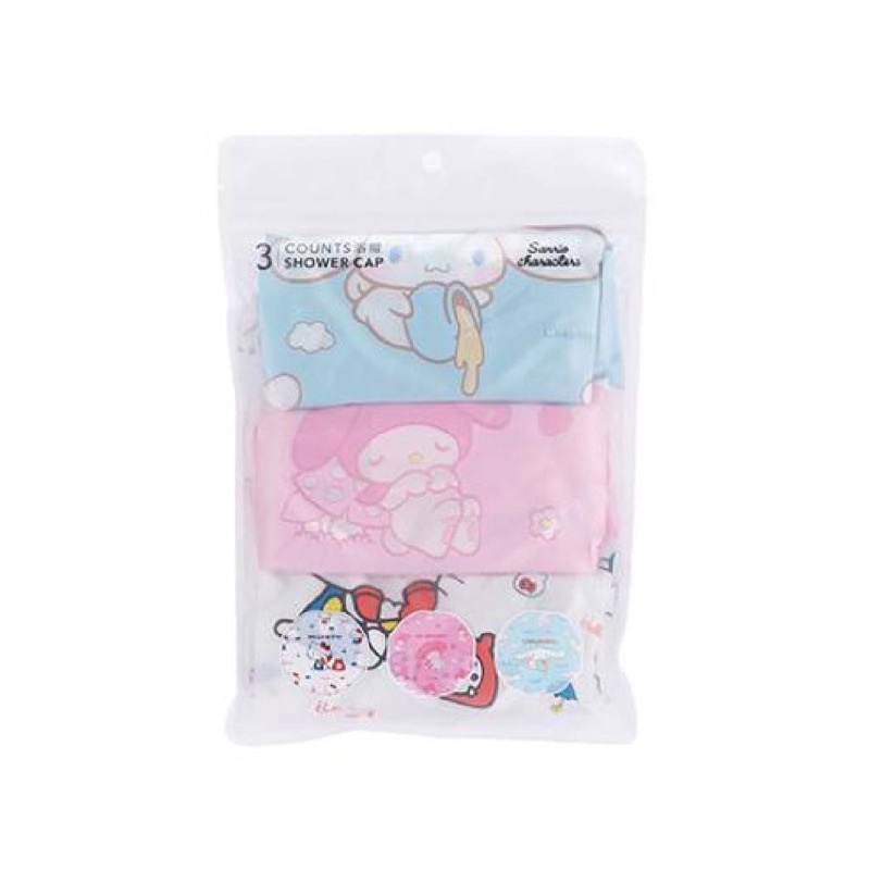 เซตหมวกอาบน้ำลาย-sanrio-kitty-mymelody-cinamonroll