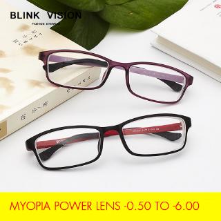 0 ~ -6.00 เบาพิเศษ TR90 แว่นตา Ultem สําหรับผู้ชาย ผู้หญิง วินเทจ นักเรียน สายตาสั้น สี่เหลี่ยมผืนผ้า ป้องกันรังสี สายตาสั้น กรอบแว่นตา รองรับ เพิ่ม เลนส์สั่งทํา