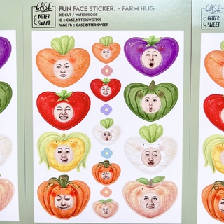 สติกเกอร์ FUNNY FACE STICKER :: FARM HUG