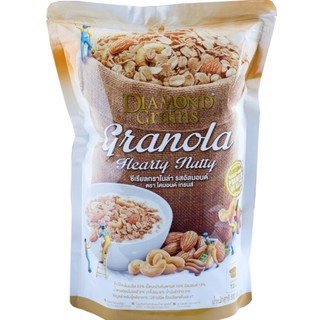 สินค้า Diamond Grains Almond Granola ซีเรียลกราโนล่า ผสมอัลมอนด์ 500กรัม