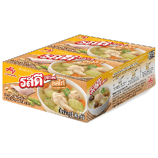 Rosdee รสดีซุปก้อน รสไก่ 80 กรัม แพค 6 กล่อง
