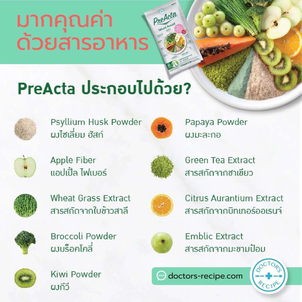 โปรโมชั่น-10-กล่อง-preacta-fiber-ผลิตภัณฑ์สำหรับผู้มีปัญหาท้องผูก