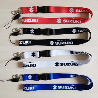 สายคล้องคอ ลายโลโก้รถยนต์ Suzuki แบบถอดออกได้ สําหรับห้อยโทรศัพท์มือถือ บัตรประจําตัวประชาชน