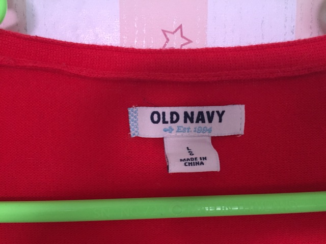 คาร์ดิแกน-ตัวยาว-ลายขาวแดง-ยี่ห้อ-old-navy-รายละเอียดด้านในเลยจ้า