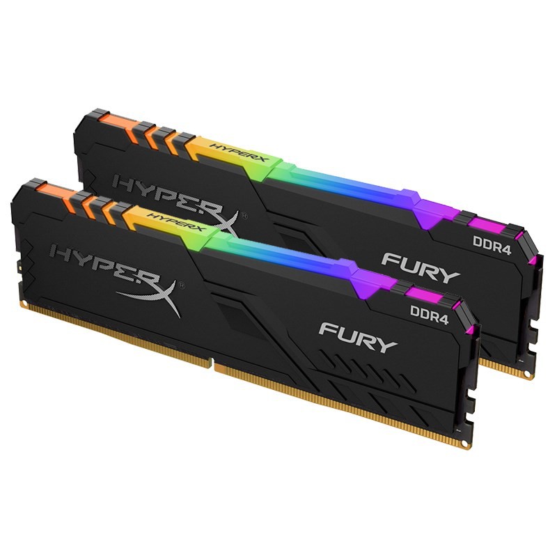 RAM DDR4/3200 PC (แรมพีซี) 16GB ( 8GBx2 ) KINGSTON HYPERX FURY RGB XMP ...