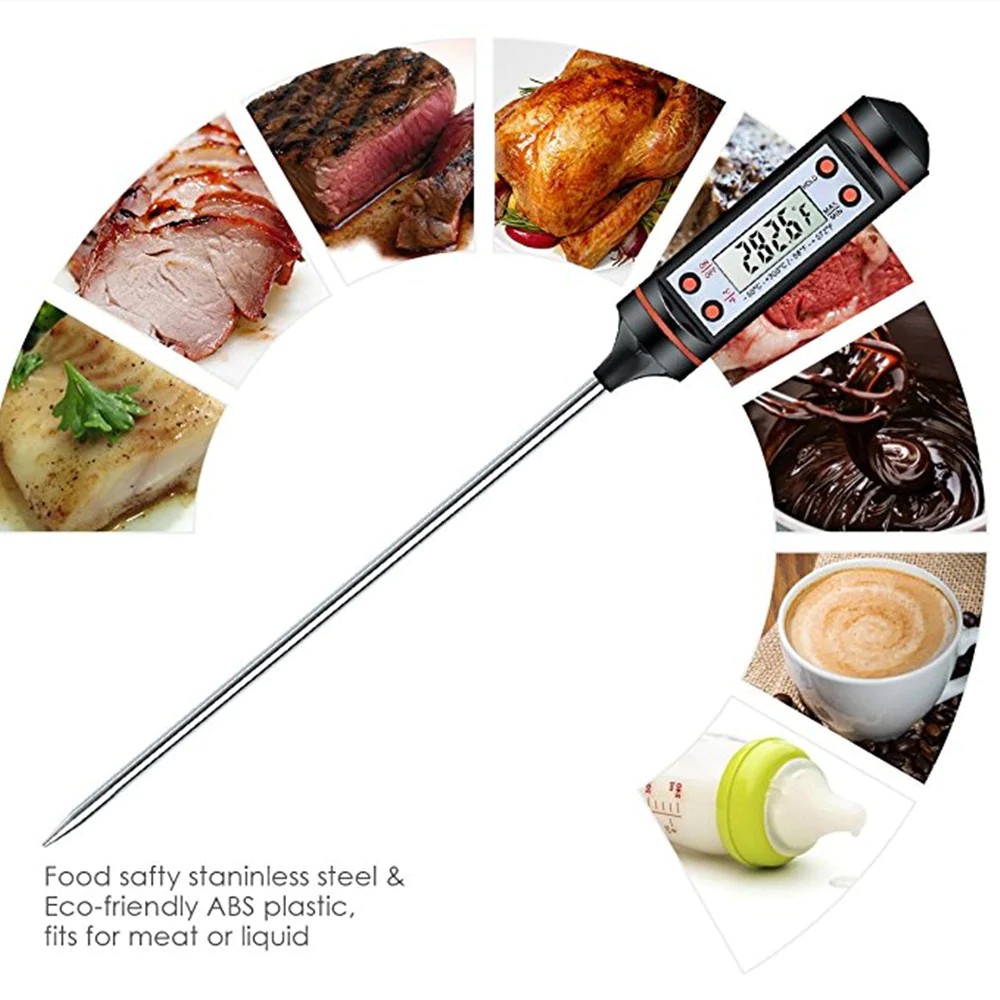 ที่วัดอุณหภูมิดิจิตอล-สำหรับทำอาหาร-ในครัว-kitchen-cooking-food-meat-probe-digital-bbq-thermometer-50-to-300c