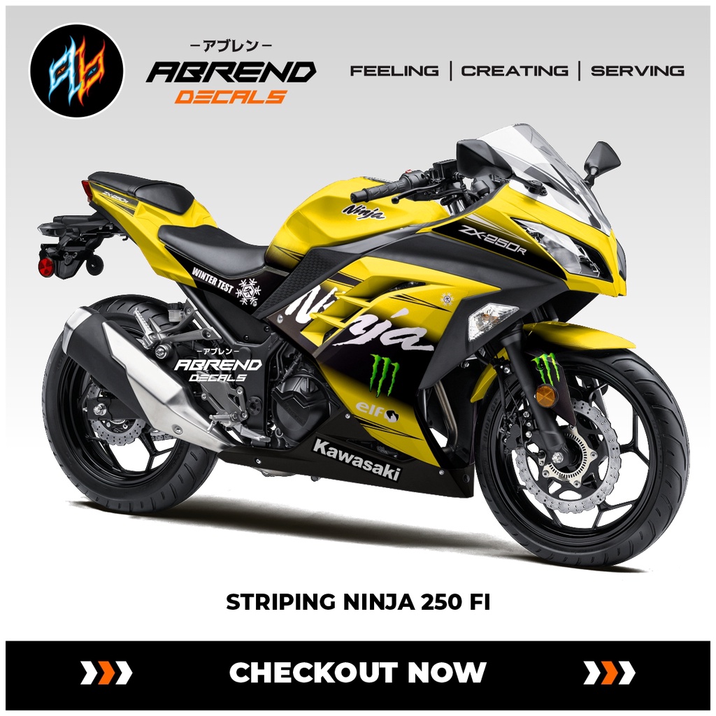 สติกเกอร์-ลาย-ninja-250-fi-livery-winter-test-kawasaki-ninja-fi-old-สําหรับติดตกแต่งรถจักรยานยนต์