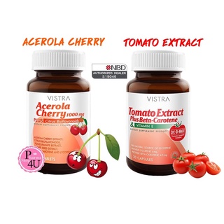 ภาพหน้าปกสินค้า🍒แท้พร้อมส่ง🍒 Vistra - วิสทร้า - VISTRA Acerola Cherry 1000mg / VISTRA Tomato Extract Plus Beta-Carotene ที่เกี่ยวข้อง