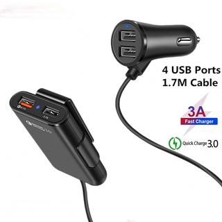 ⭐READY STOCK⭐4usb ที่ชาร์จแบตรถยนต์12-24V car charger ที่จุดบุหรี่ ที่ชาตแบตในรถ หัวชาร์จในรถ สายชาร์จในรถ ที่ชาร์จในรถ ที่ชาจแบตในรถ