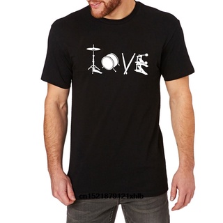 ขายดี เสื้อยืดแขนสั้น ผ้าฝ้าย พิมพ์ลายกลอง S Love Drum Drummer S FNhmko45BIhlnd12 สําหรับผู้ชาย