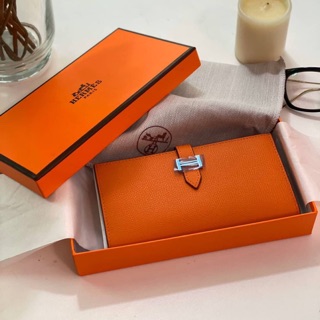 ❌Sale2490สีละใบ❌Herms wallet 🧵🦕🐟💙🔵 Grade original leather  Full set box
