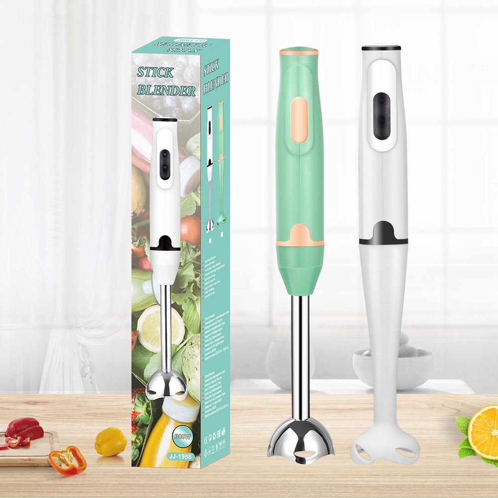 เครื่องปั่นอาหารมือถือสแตนเลส-300w-เครื่องปั่นมือเอนกประสงค์-hand-blender-stick-สามารถทำมิลค์เชคน้ำซุปข้นน้ำซุปข้นเนื้อ