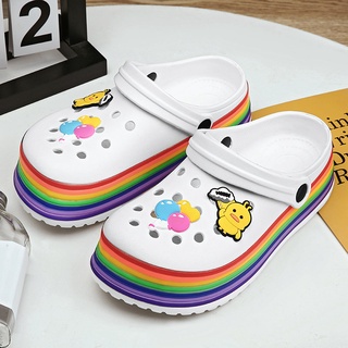 crocsรองเท้าแตะ แบบสวม กันลื่น สําหรับใส่ในบ้าน รองเท้ากลางแจ้ง