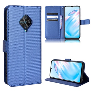 VIVO S1 Pro เคส เคสฝาพับ PU Leather Wallet Case Stand Holder Flip VIVO S1 Pro เคส