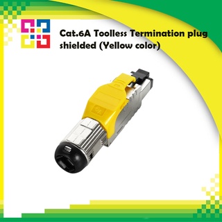 Cat.6A Toolless Termination plug shielded (Yellow color)