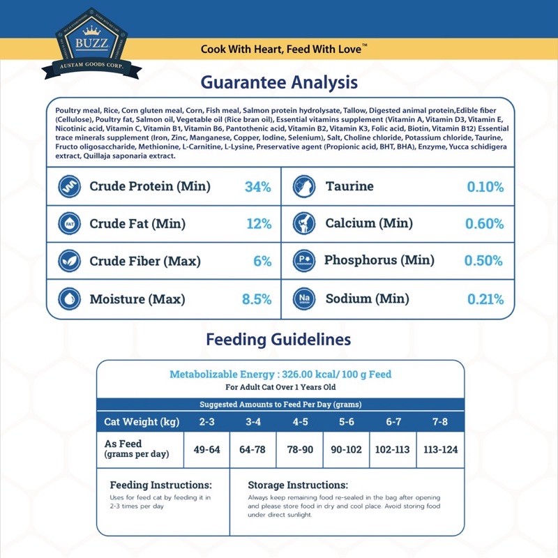 buzz-balanced-plus-อาหารแมว-สูตรแมวเลี้ยงในบ้านและแมวทำหมัน-ลดกลิ่นมูล-สำหรับแมวโต-gt-1-ปีขึ้นไป-ทุกสายพันธุ์-1-kg