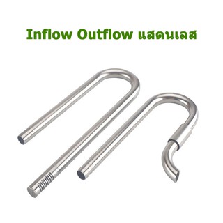 [AquamaniaTH] Inflow สแตนเลส - Outflow แสตนเลส ปรับได้ 360 องศา  (พร้อมส่ง)