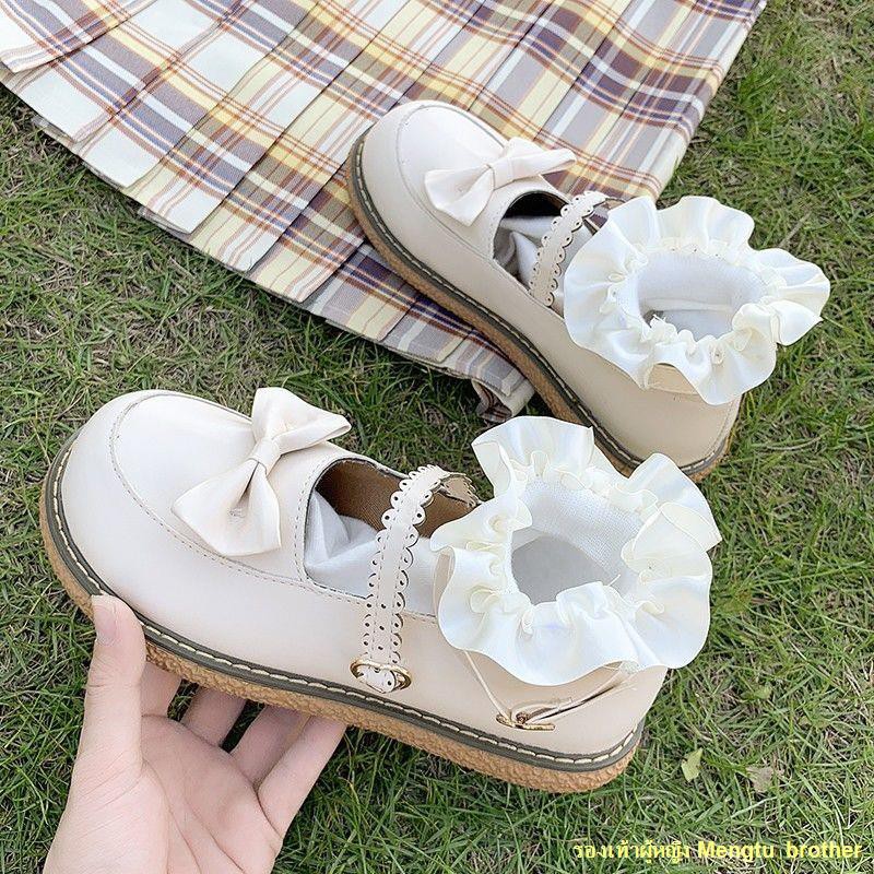 spot-mary-jane-รองเท้าส้นหนาญี่ปุ่น-2021-ใหม่-jk-รองเท้าหนังขนาดเล็กหญิงเกาหลีย้อนยุคสไตล์อังกฤษ