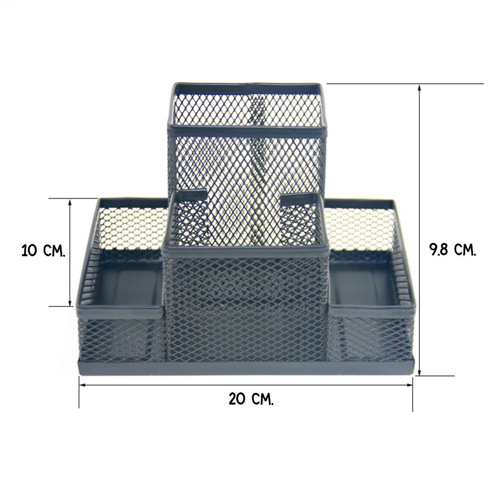 กล่องเหล็กใส่ปากกา-กล่องใส่เครื่องเขียน-กล่องเหล็ก-กล่องอเนกประสงค์-4-ช่อง