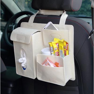 ถุงเก็บของภายในรถยนต์  มีหลายช่อง เก็บของให้ดูไม่รก สามารถใส่กระดาษทิชชู่ มือถือ  และขนมน้ำดื่ม เหมาะสำหรับคนเดินทางบ่อย