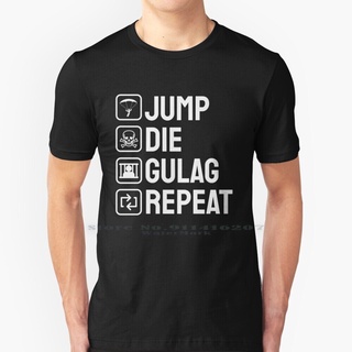 เสื้อยืดพิมพ์ลายแฟชั่น Summwe เสื้อยืดแขนสั้นลําลอง พิมพ์ลาย Jump Die Gulag Repeat แฟชั่นสําหรับผู้ชาย