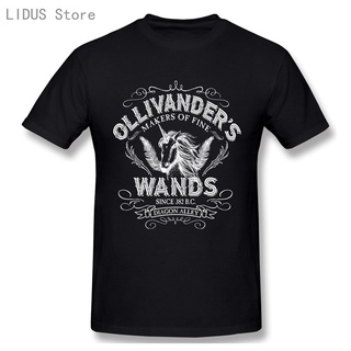 เสื้อยืดอินเทรนด์ผู้ชายอินเทรนด์ผู้หญิงOllivanders Wands เสื้อยืดลําลอง ผ้าฝ้าย 100% แฟชั่น สําหรับผู้ชาย LHZYS-3XL