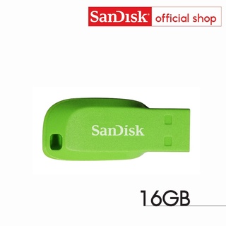 ราคาSanDisk CRUZER BLADE USB แฟลชไดร์ฟ 16GB Green, USB2.0 (SDCZ50C_016G_B35GE)