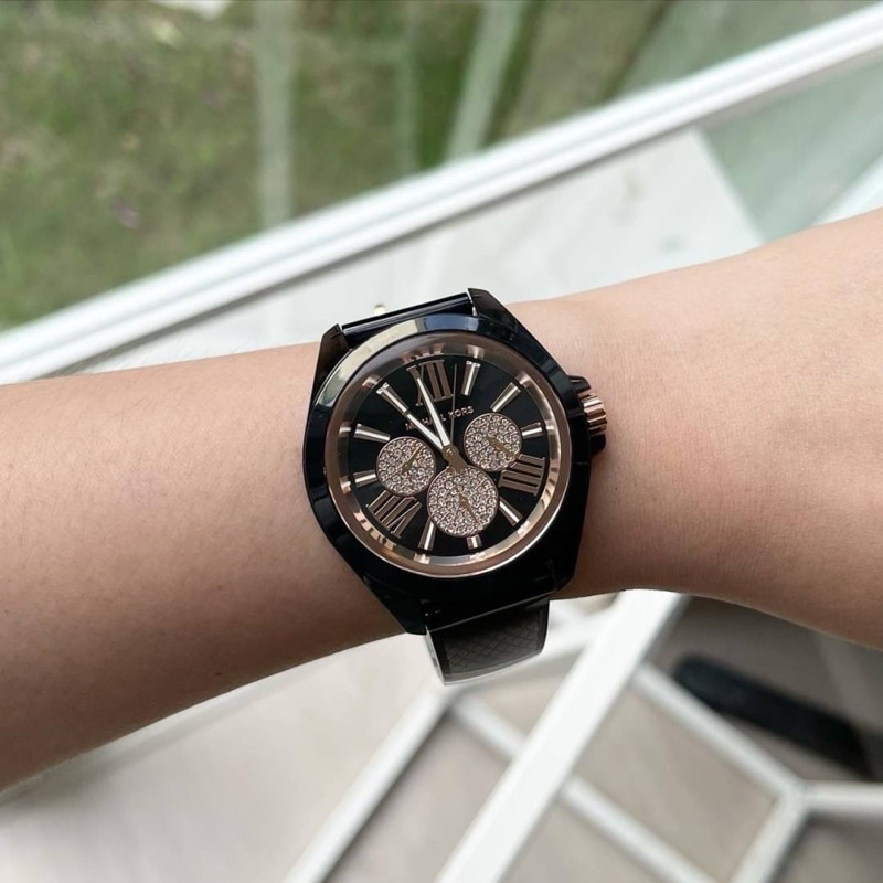 ผ่อน0-นาฬิกา-michael-kors-mk6685-wren-pave-watch-size-41-mm-สีดำ