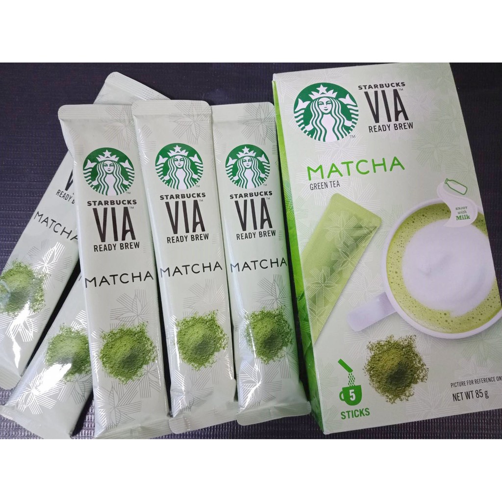 ผงชาเชียวพร้อมดื่มMATCHA GREEN TEA STARBUCKS VIA READY BREW Shopee