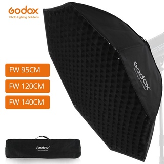 Godox ซอฟท์บ็อกซ์สะท้อนแสง 95 ซม. 120 ซม. 140 ซม. พร้อมเมาท์โบเวน สําหรับไฟแฟลชสตูดิโอ