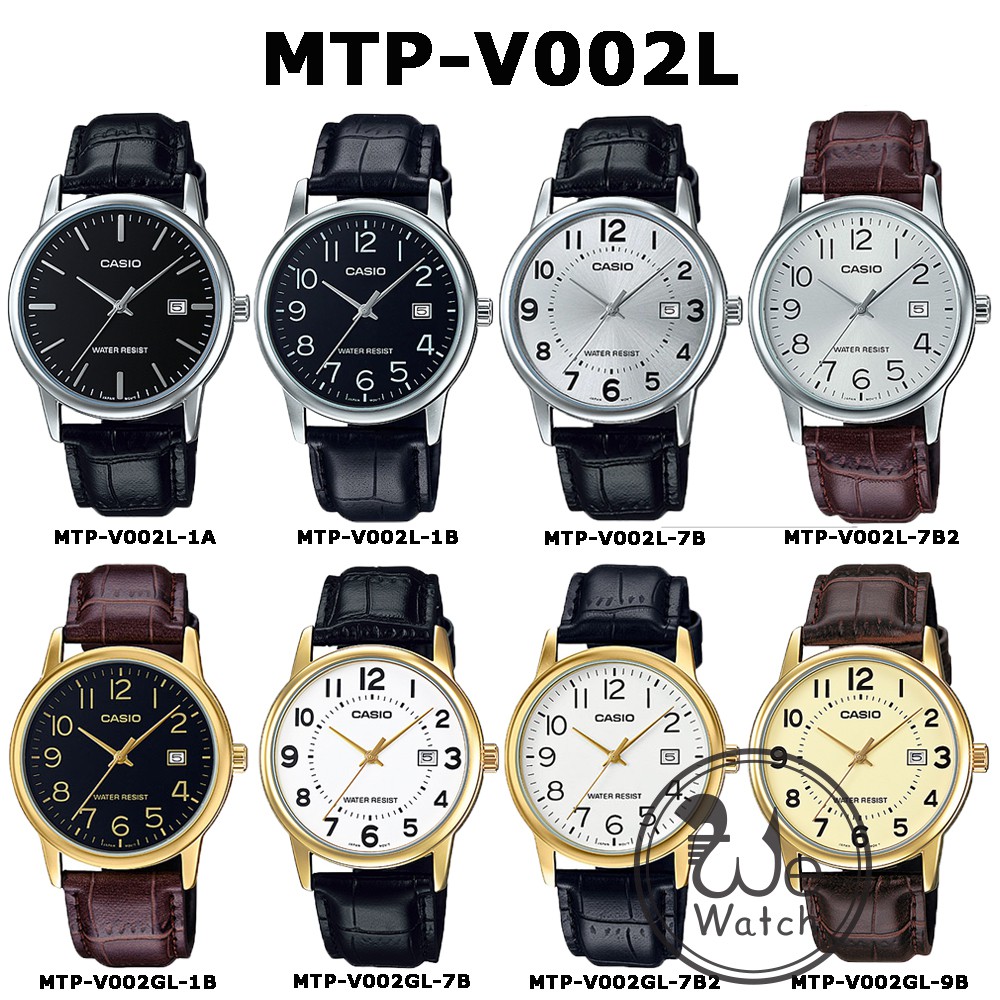 ภาพหน้าปกสินค้าCASIO รุ่น MTP-V002L MTP-V002GL นาฬิกาผู้ชาย สายหนัง ใบประกัน 1ปี MTPV002 MTPV002L MTPV002GL จากร้าน wewatchs บน Shopee