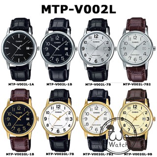 ภาพขนาดย่อของภาพหน้าปกสินค้าCASIO รุ่น MTP-V002L MTP-V002GL นาฬิกาผู้ชาย สายหนัง ใบประกัน 1ปี MTPV002 MTPV002L MTPV002GL จากร้าน wewatchs บน Shopee
