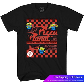 ราคาระเบิดเสื้อยืด พิมพ์ลายกราฟิก Disney toy story Pizza Planet flyer สําหรับผู้ชาย ผู้ใหญ่ QYhAS-3XL