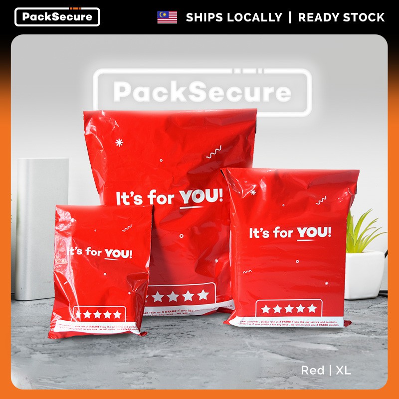 PackSecure รีไซเคิลได้ 100 ชิ้น XL ขนาด AWB Pocket Courier Bag / ถุง ...
