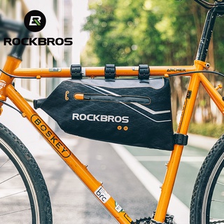 Rockbros กระเป๋าเก็บของ กันน้ํา ความจุขนาดใหญ่ 3.5 ลิตร แบบพกพา อุปกรณ์เสริม สําหรับติดกรอบรถจักรยาน MTB