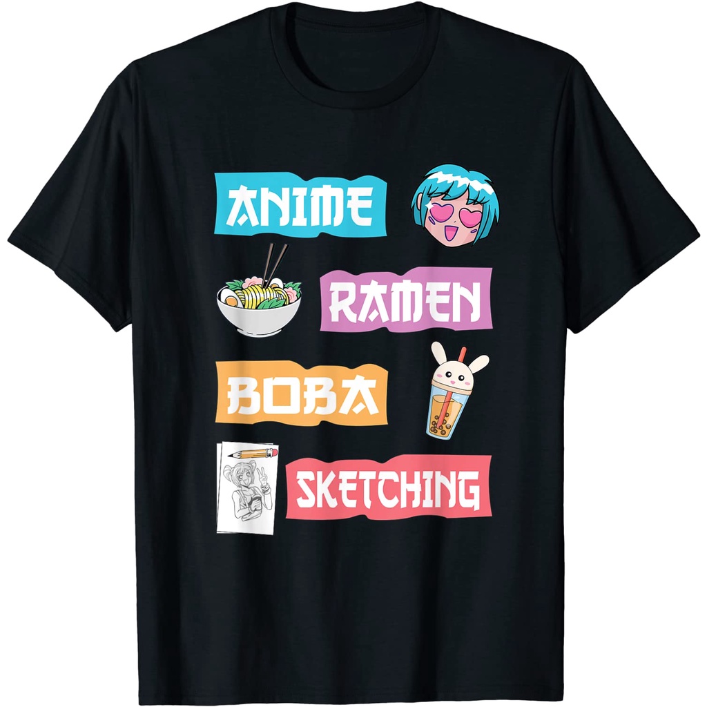 เสื้อยืดโอเวอร์ไซส์เสื้อยืด-พิมพ์ลายการ์ตูนอนิเมะ-ramen-boba-sketching-kawaii-เหมาะกับของขวัญคนรักs-3xl