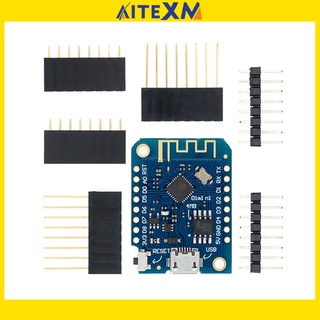 Wemos D1 Mini V3.0.0 WIFI บอร์ดไมโครไฟเบอร์ ESP8266 CH340 CH340G 4MB Nodemcu V2